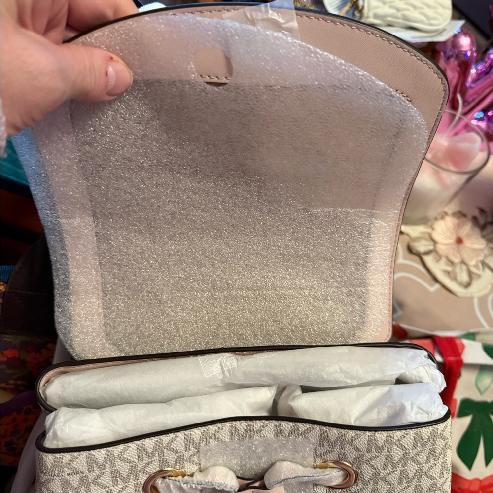 Michael Kors Blush and Gray Backpack - Picture 6 of 7